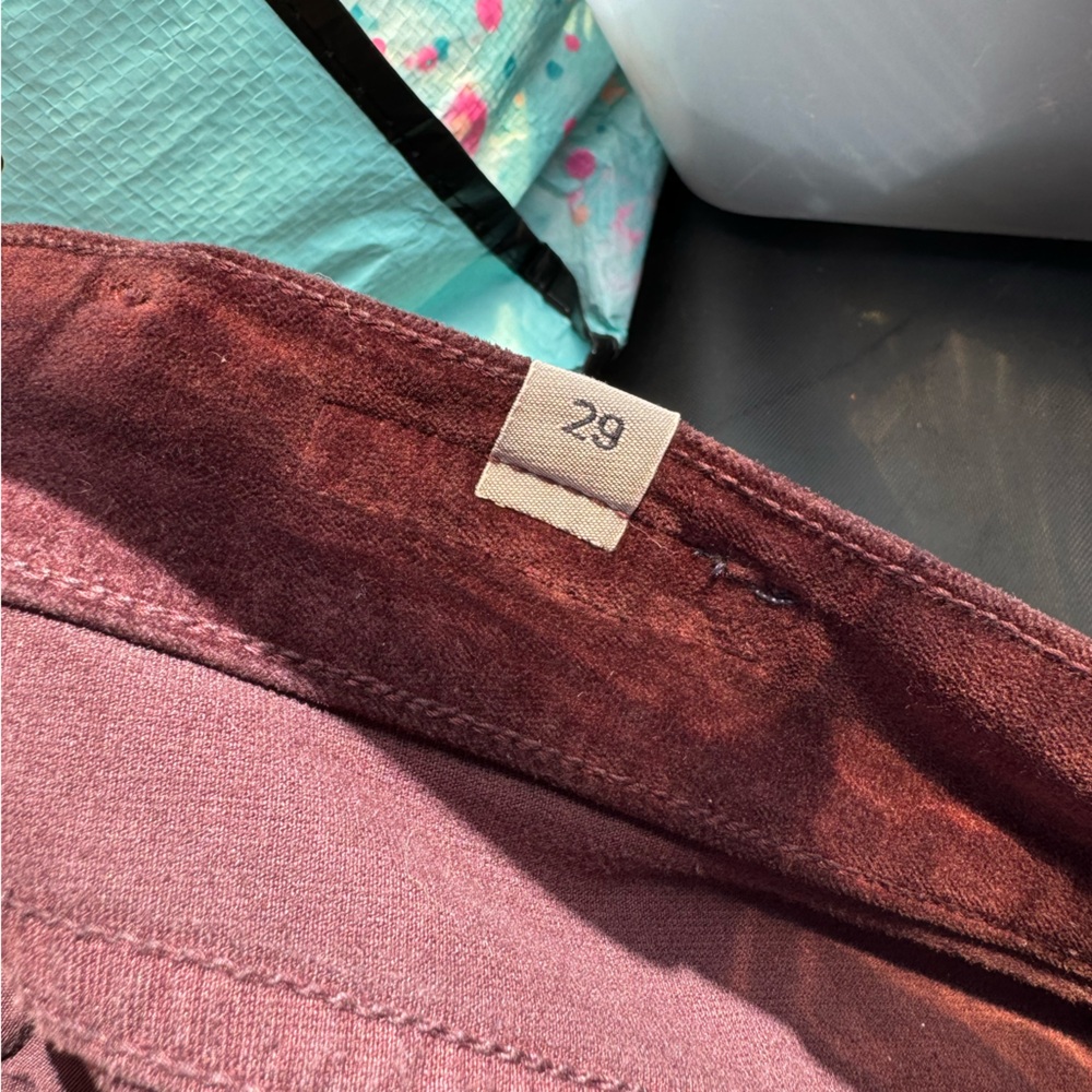 Citizens of Humanity Rocket Burgundy Red Velveteen High Rise Skinny Jean size 29 - Picture 9 of 9